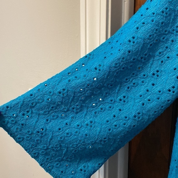 Ruby Rd. Eyelet 3/4 Sleeve Blouse - Picture 4 of 7